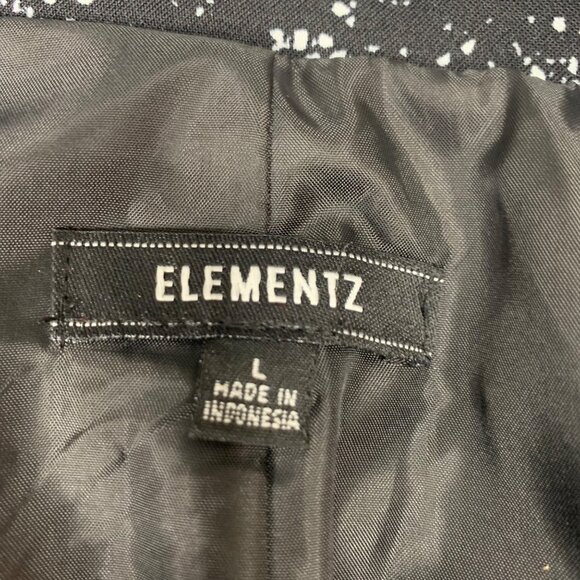 Elementz Womens Black & White Floral Open Front Jacket - Size L - Picture 4 of 8